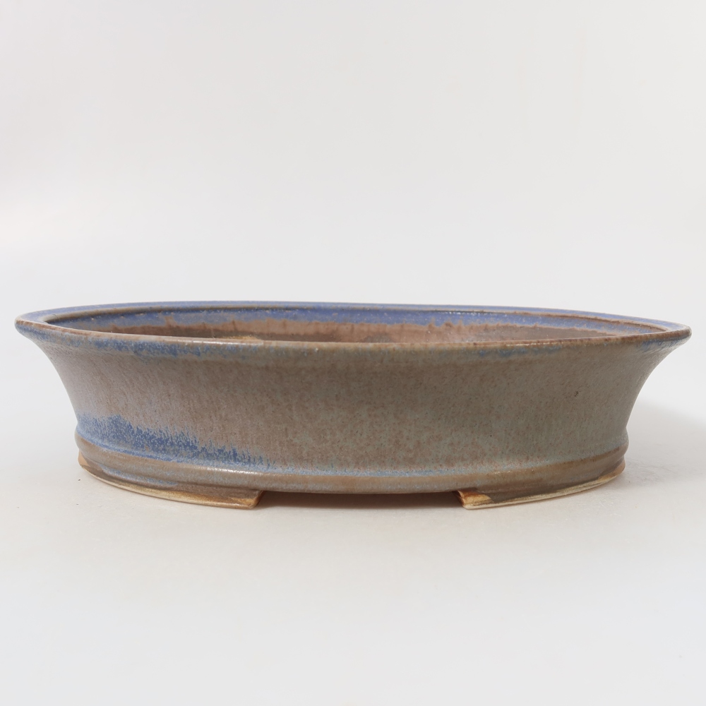 Keramik-Bonsai-Schale 27 x 24,5 x 5,5 cm, Farbe: Blau