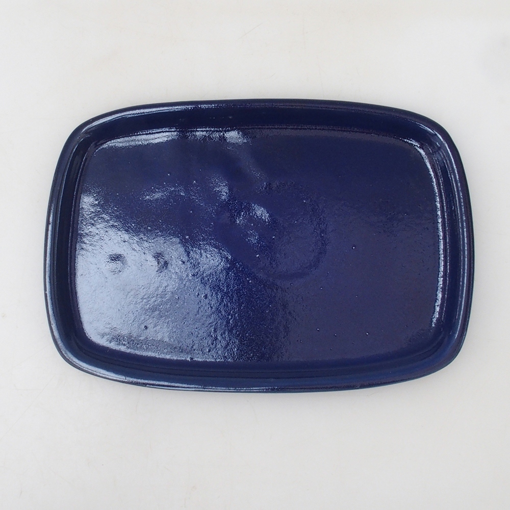 Bonsai-Schale + Unterschale H08 – 25 x 19,5 x 6 cm. – blau