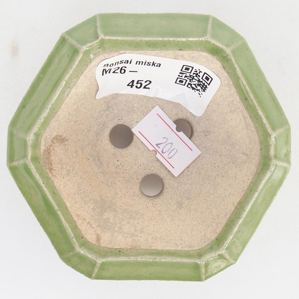 Bonsaischale aus Keramik 8,5 x 8 x 4 cm, grün