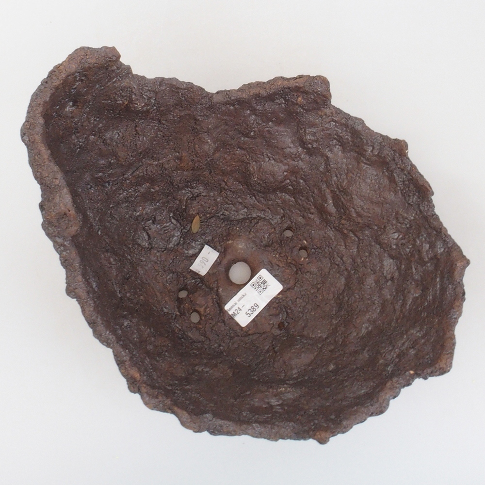 Keramikschale 23 x 19 x 22 cm, braun Farbe