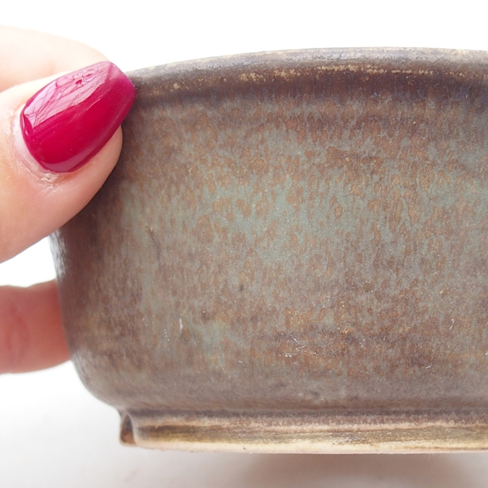 Bonsaischale aus Keramik 11,5 x 11,5 x 5 cm, Farbe Grün