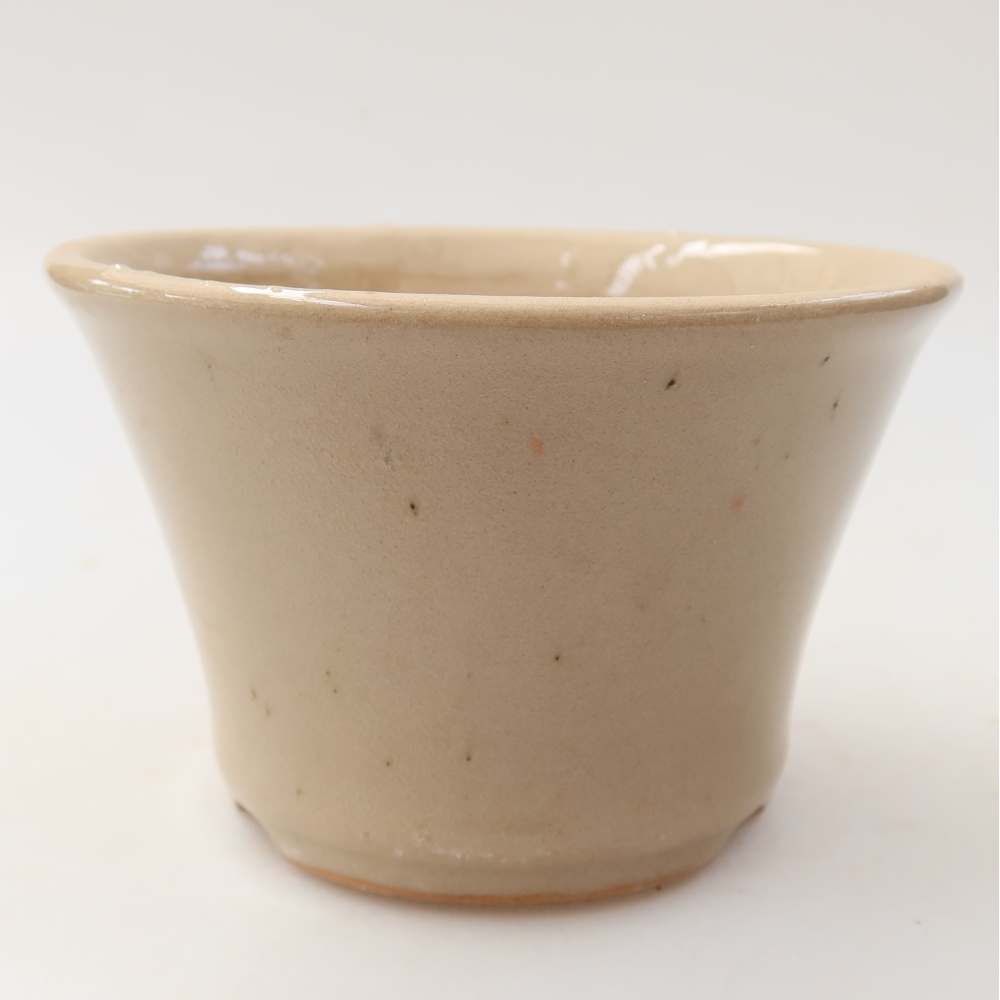 Keramik-Bonsai-Schale 11 x 11 x 7 cm, Farbe: Beige