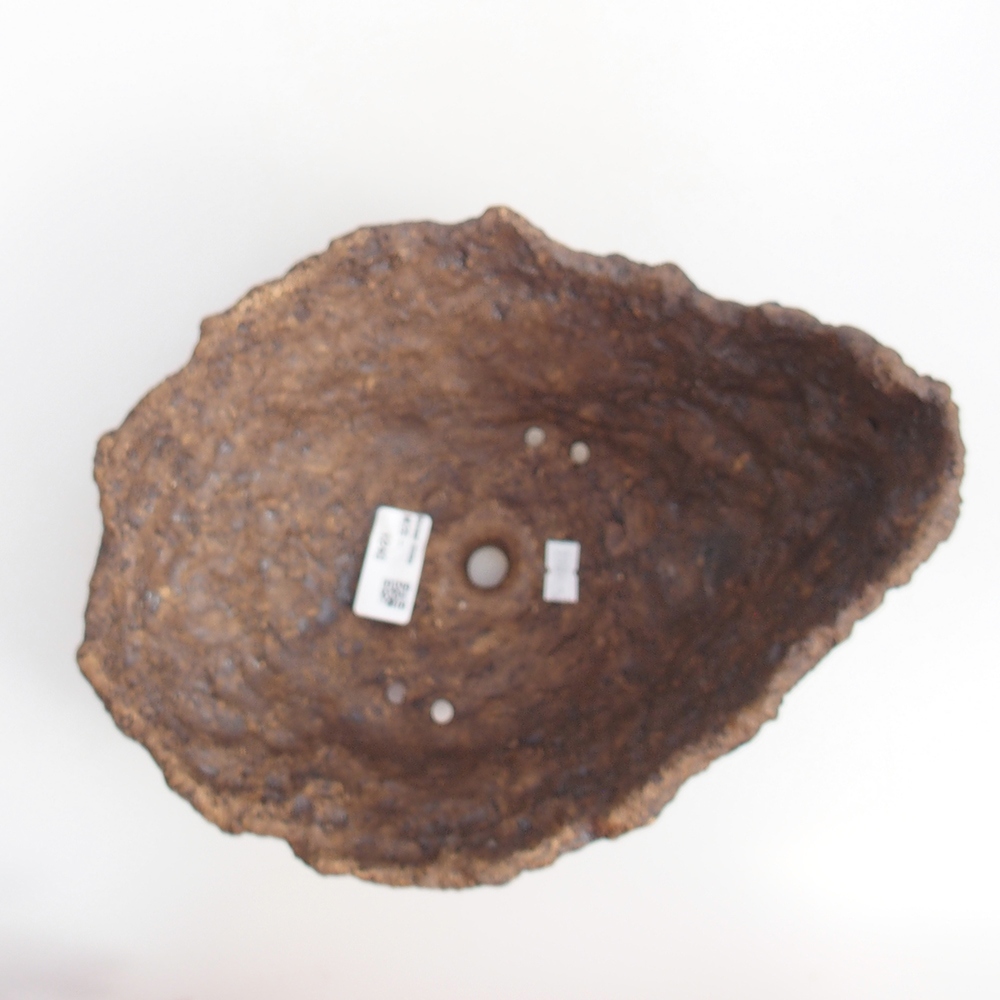 Keramikschale 19 x 15 x 14 cm , Farbe braun