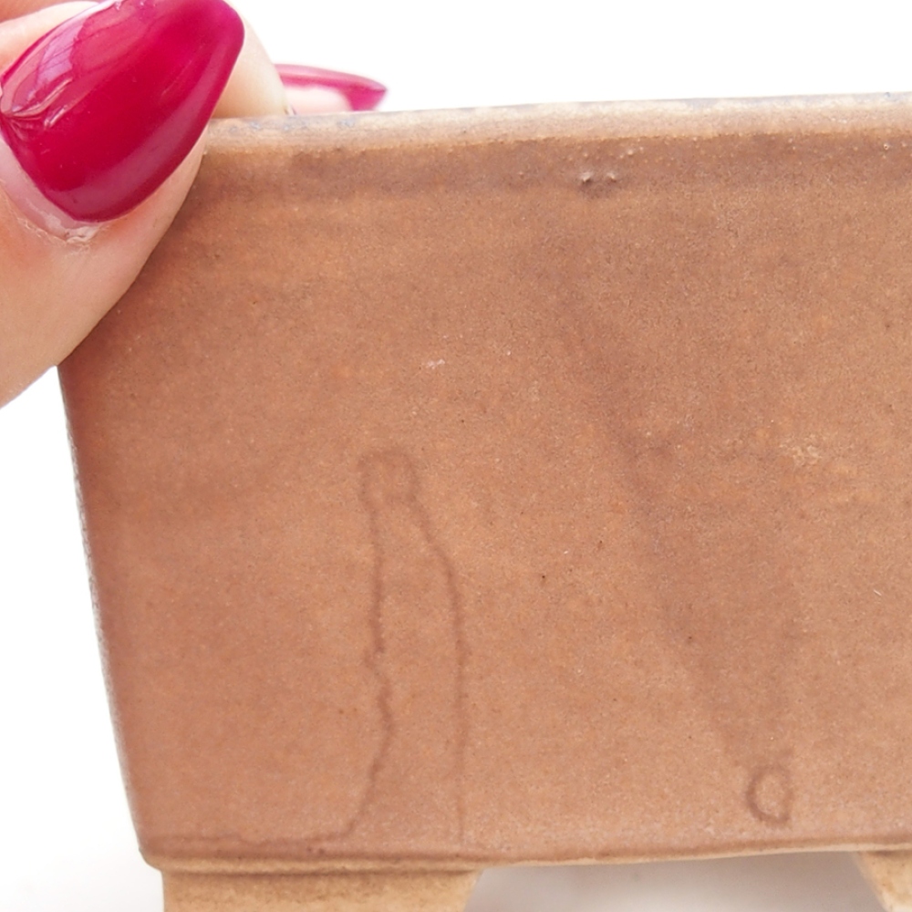 Bonsaischale aus Keramik 8,5 x 8,5 x 5,5 cm,  Farbe rosa