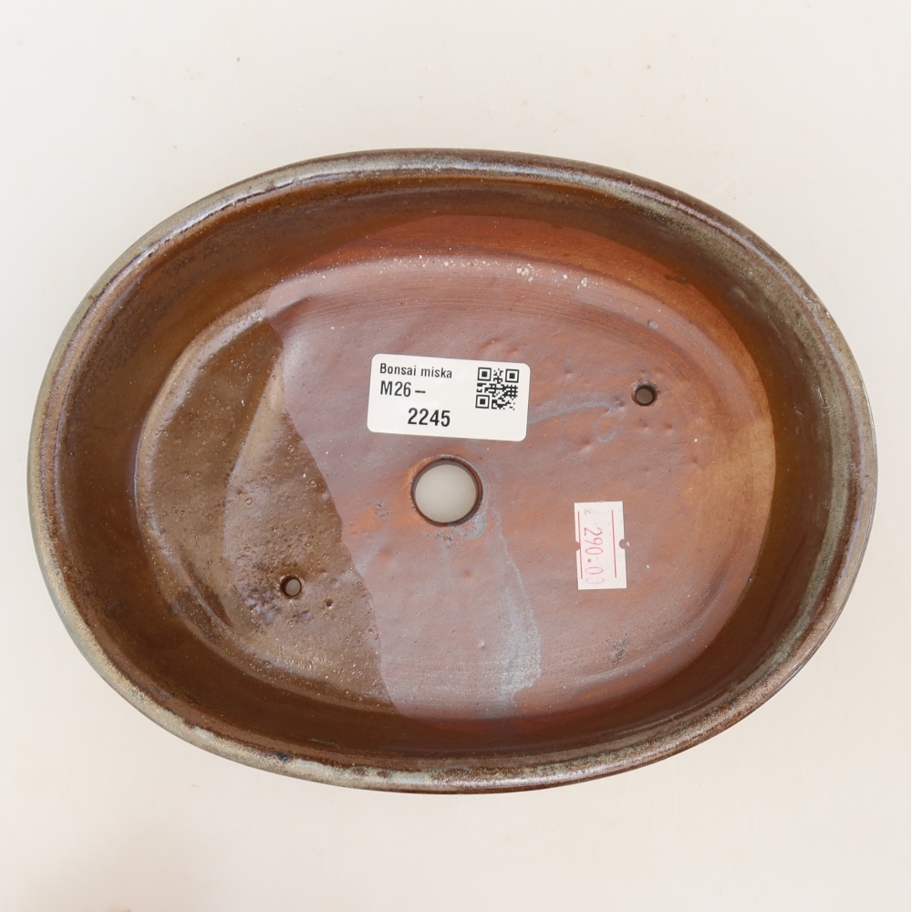 Keramik-Bonsai-Schale 19 x 14,5 x 5 cm, Farbe: braun