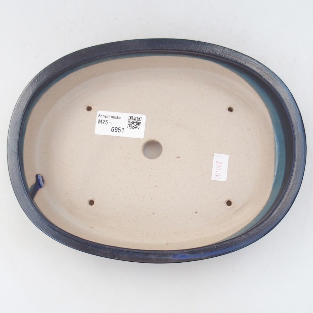 Bonsaischale aus Keramik 22 x 16,5 x 4,5 cm, Farbe blau