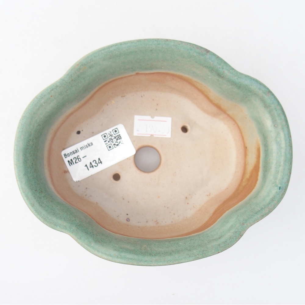 Bonsaischale aus Keramik 13,5 x 11 x 5,5 cm, grün