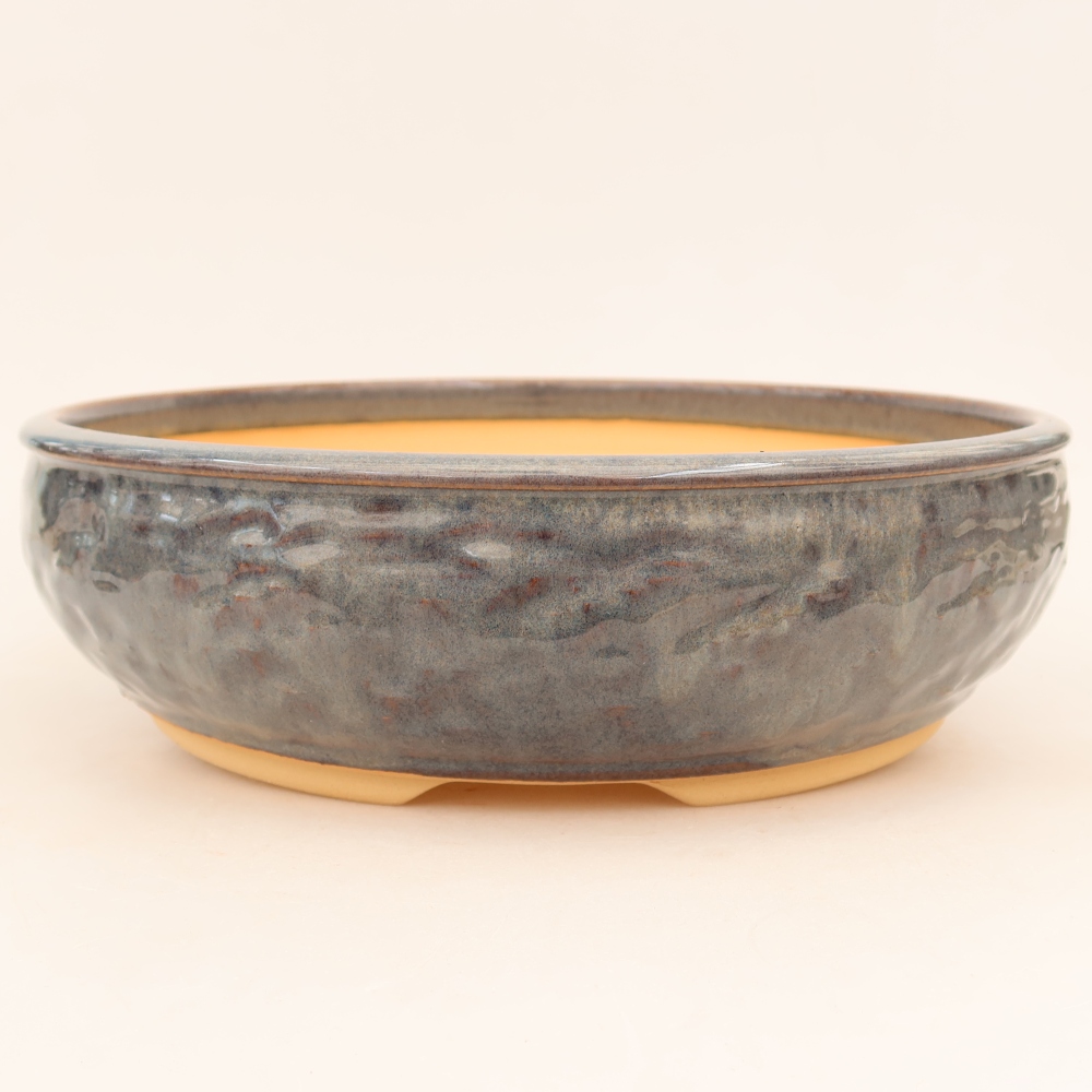 Keramik-Bonsai-Schale 26,5 x 26,5 x 7,5 cm, Farbe: grau