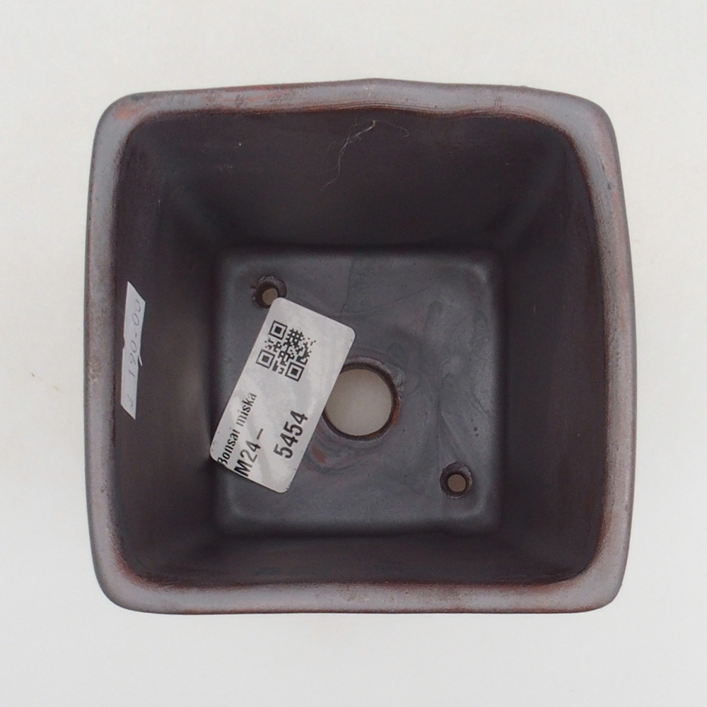 Keramik-Bonsaischale 8,5 x 8,5 x 10,5 cm, Farbe metallische