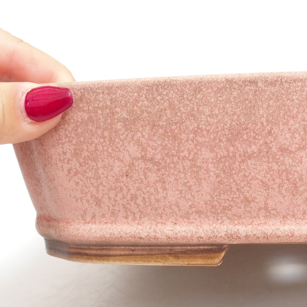 Bonsaischale aus Keramik  24,5 x 21 x 6  cm, Farbe rosa
