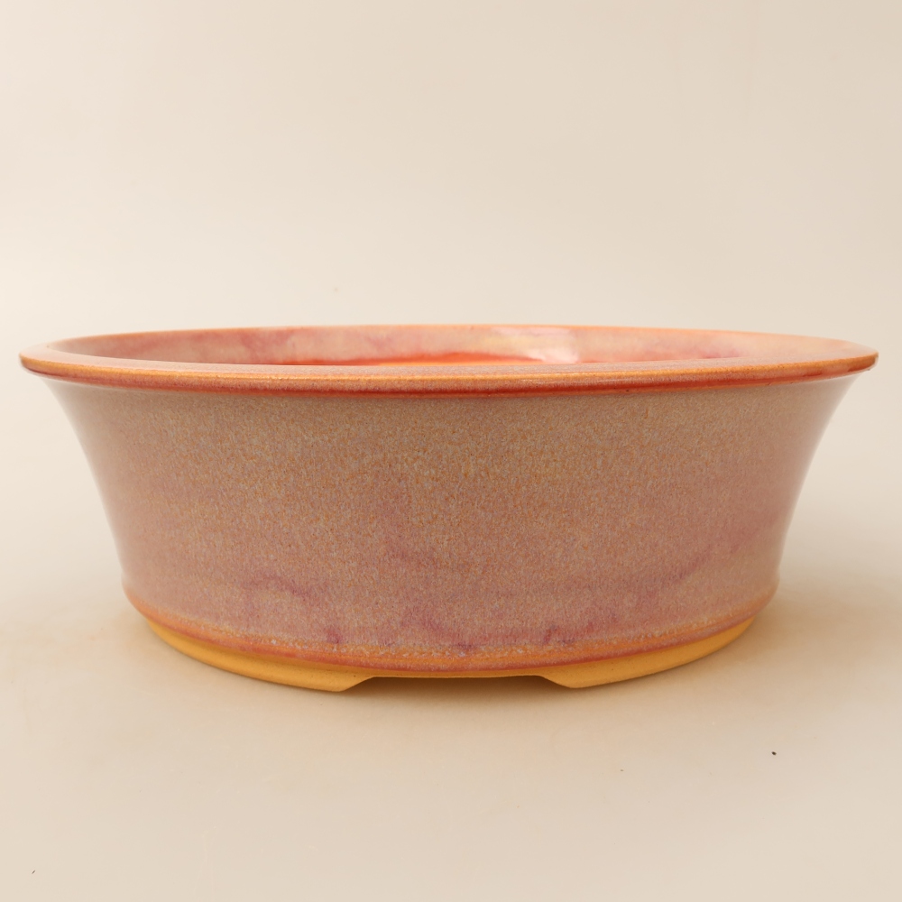 Keramik-Bonsai-Schale 25 x 25 x 8 cm, Farbe: Rosa