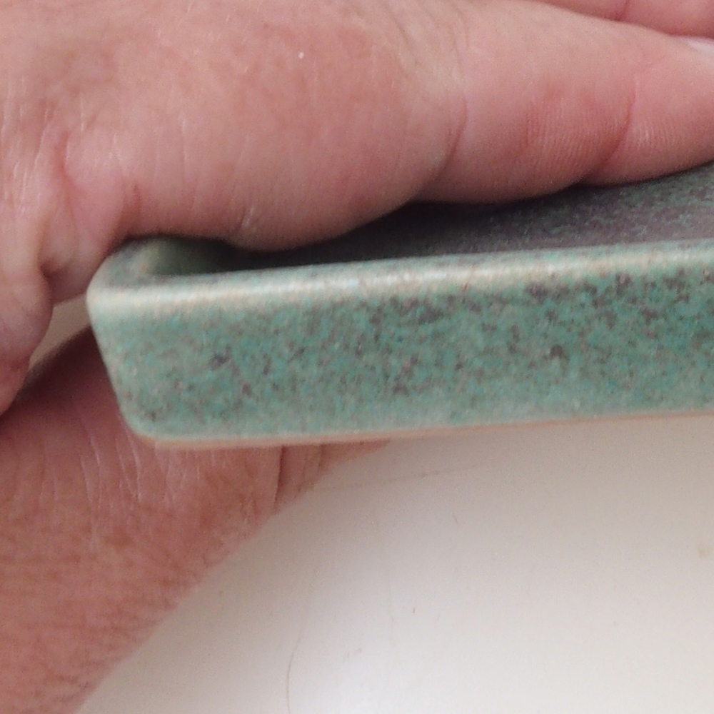 Bonsai-Schale quadratisch S – 8 x 8 x 1 cm – grün