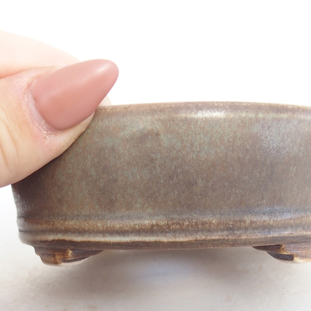 Bonsaischale aus Keramik 9 x 9 x 3,5 cm, grün