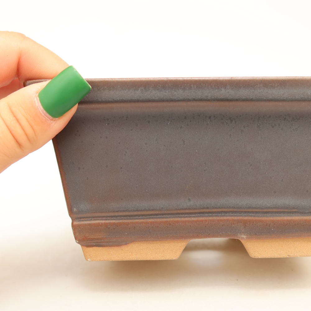 Keramikschale  14,5 x 12,5 x 7 cm, Farbe: braun