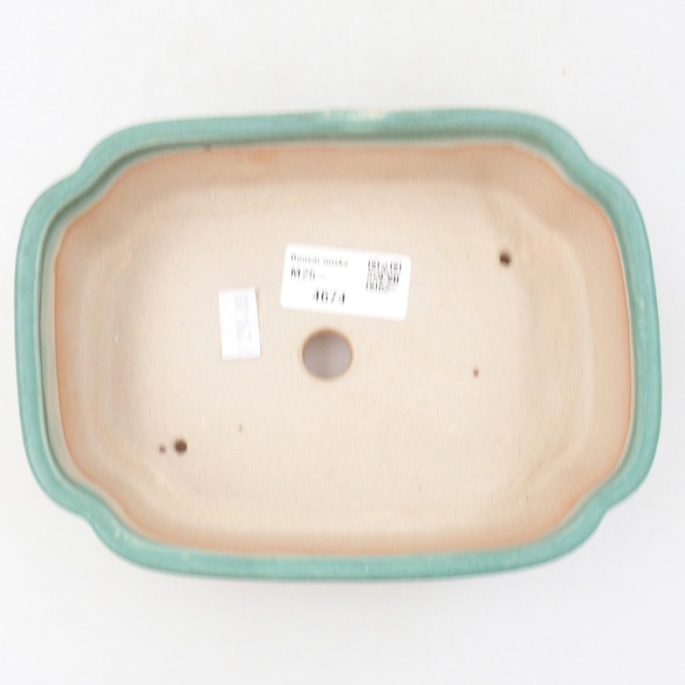 Keramik-Bonsaischale 18 x 13 x 5 cm, Farbe Grün