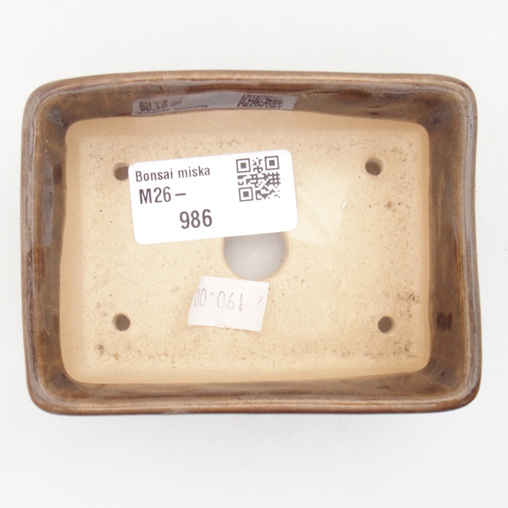 Bonsaischale aus Keramik 10 x 7 x 3,5 cm, braun