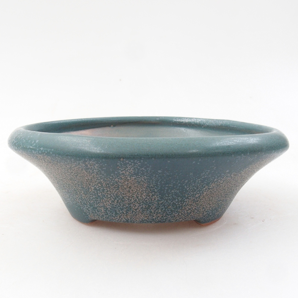 Keramik-Bonsaischale 13,5 x 13,5 x 5 cm, Farbe blau