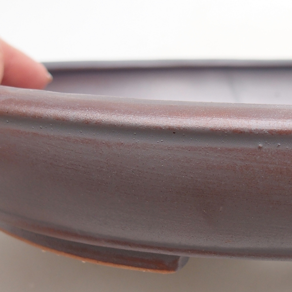 Bonsaischale aus Keramik 24 x 19,5 x 4 cm, metallfarben