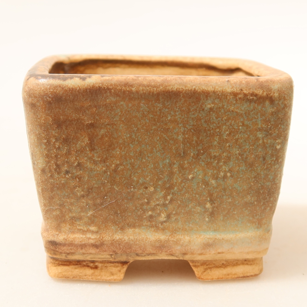 Bonsaischale aus Keramik 6 x 6 x 4,5 cm, grün