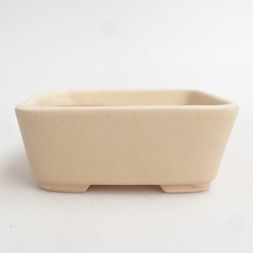 Keramik-Bonsaischale 10,5 x 9 x 4,5 cm, Farbe Beige