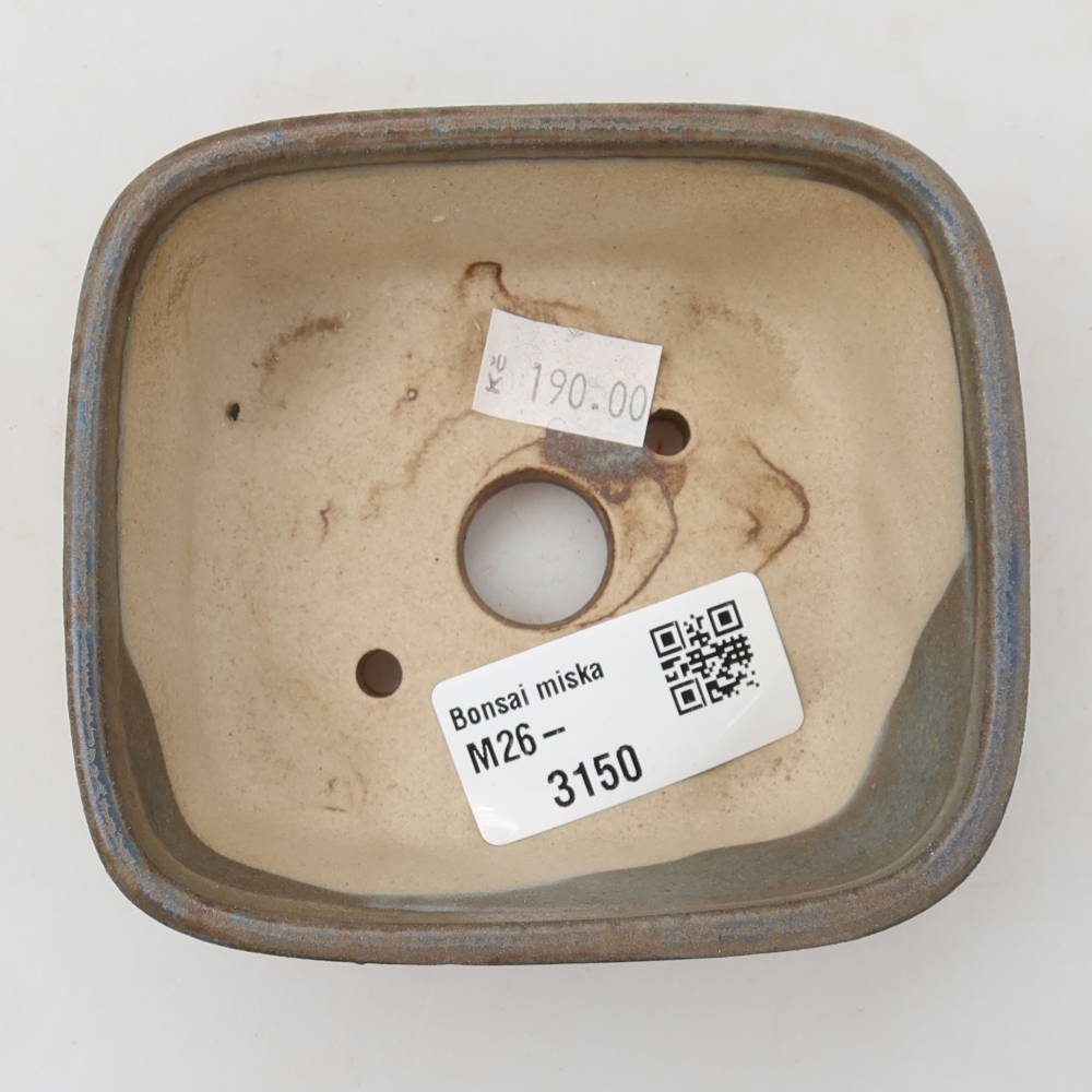 Keramik-Bonsai-Schale, 10 x 8,5 x 4 cm, Farbe: Blau