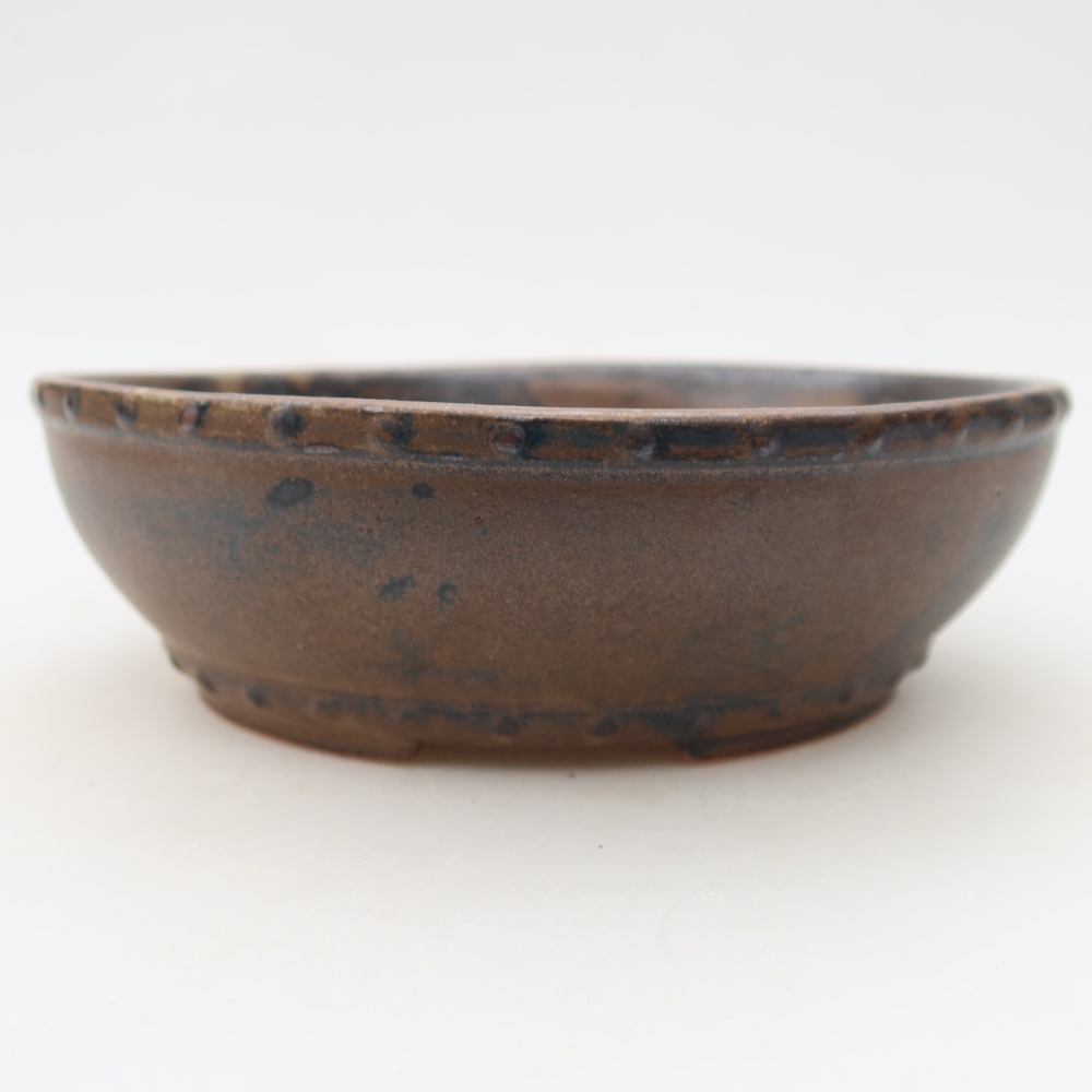 Bonsaischale aus Keramik 18 x 18 x 5,5 cm, braun