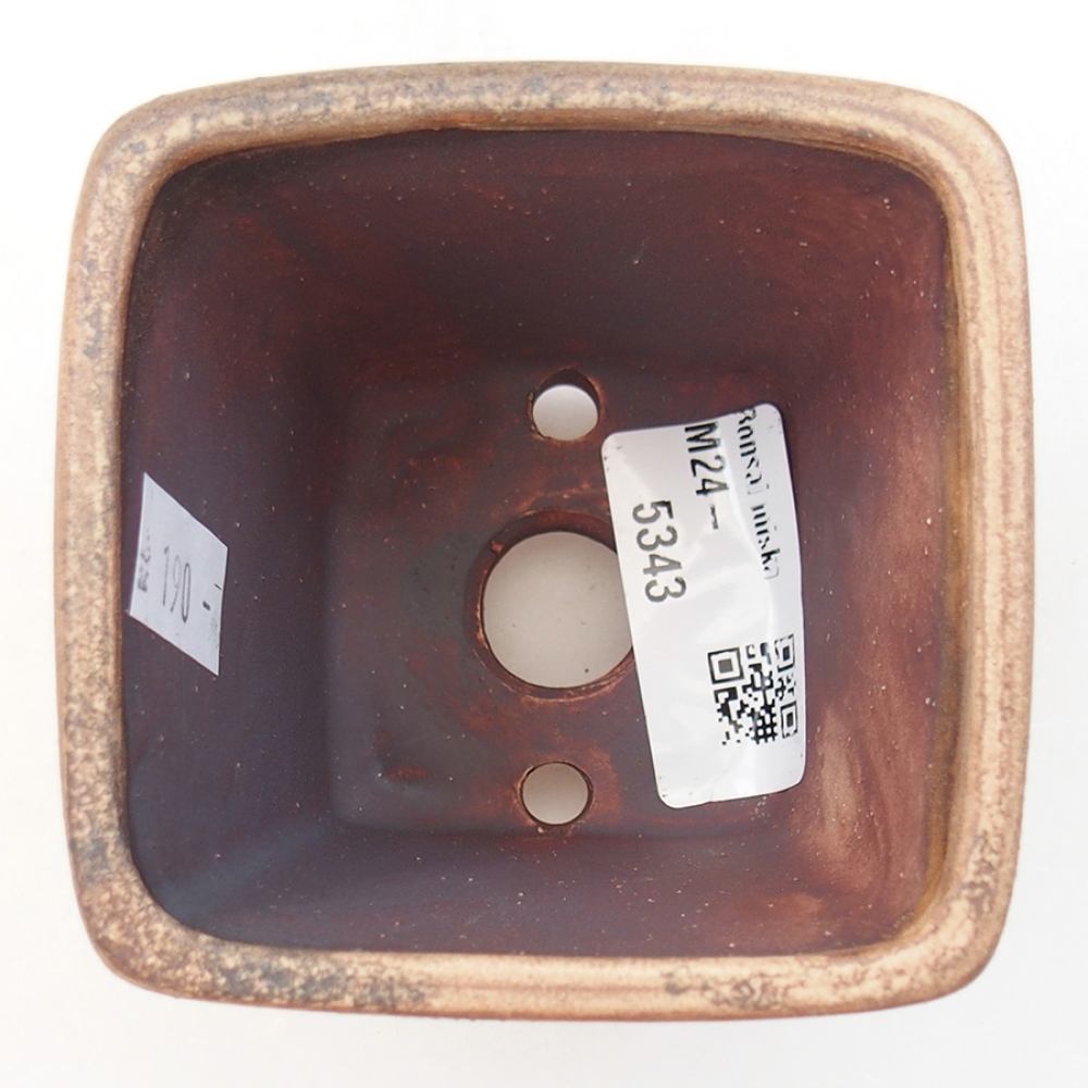 Bonsaischale aus Keramik 7,5 x 7,5 x 7,5 cm,  Farbe rosa