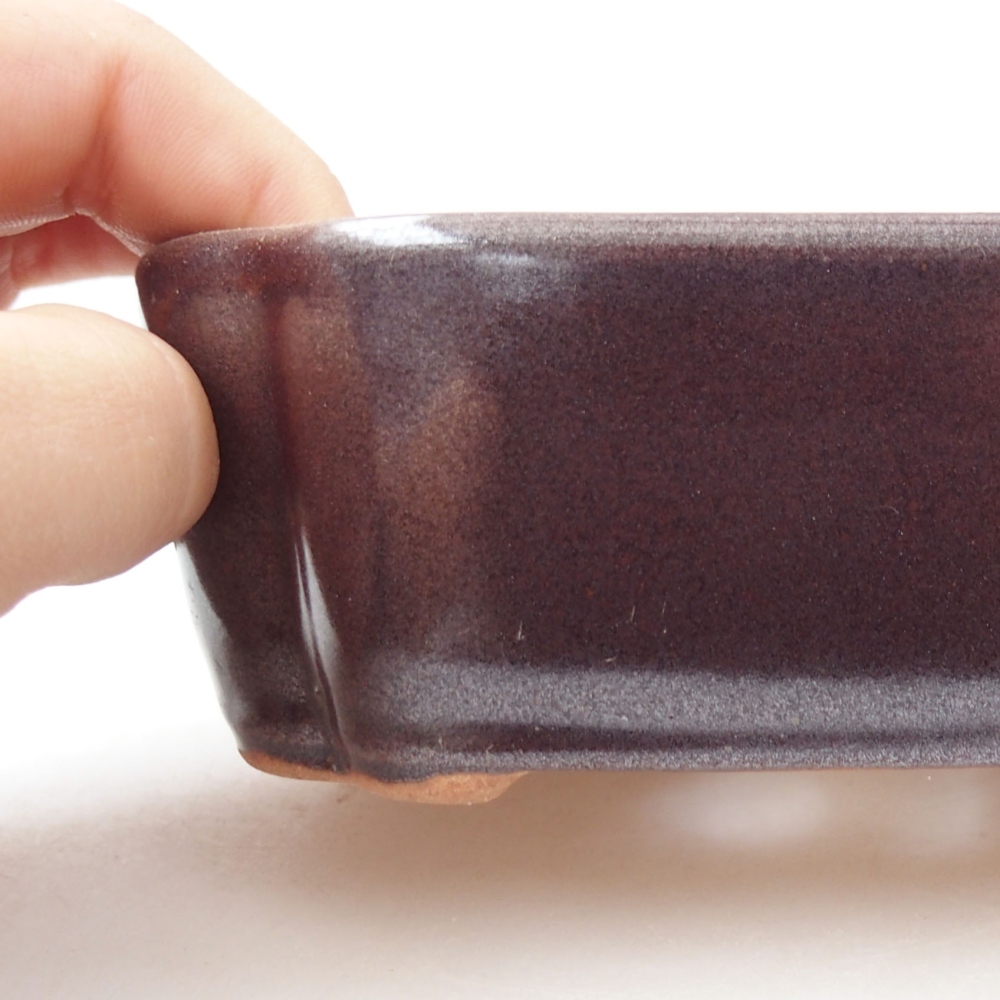 Keramik-Bonsaischale 12 x 9 x 4,5 cm, Farbe  braun