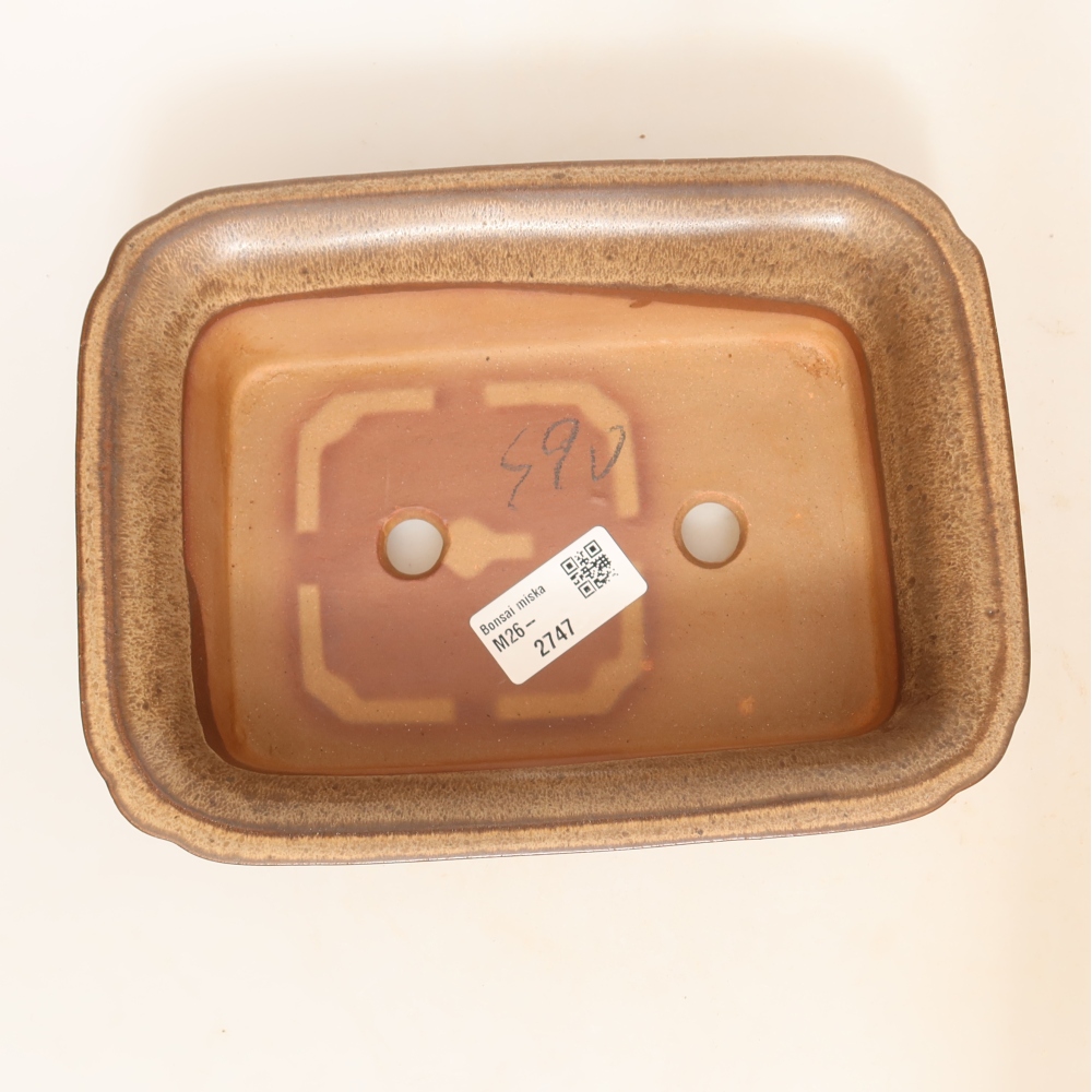 Keramikschale  20 x 15,5 x 5,5 cm, Farbe: braun