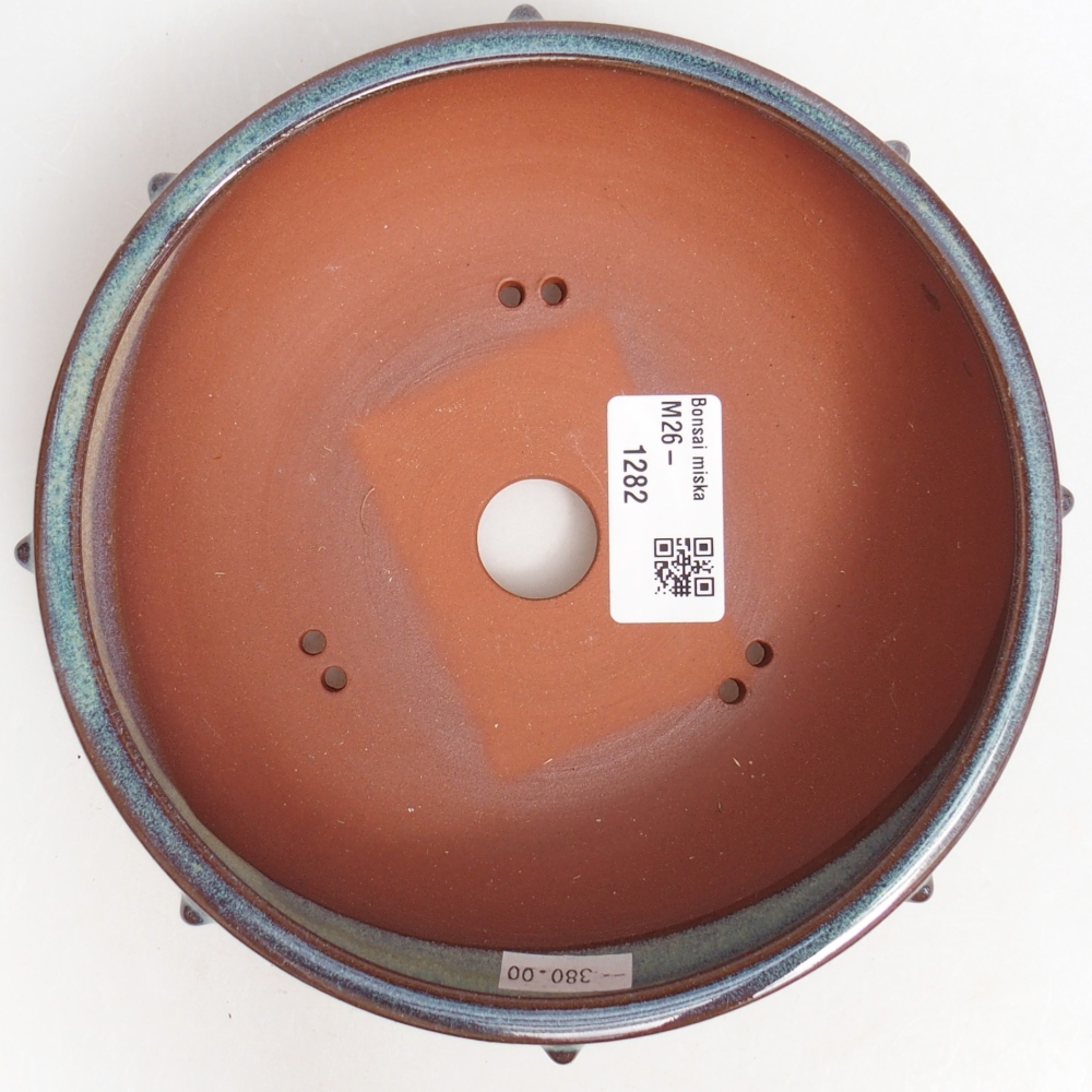 Bonsaischale aus Keramik 16 x 16 x 5 cm, Farbe blau