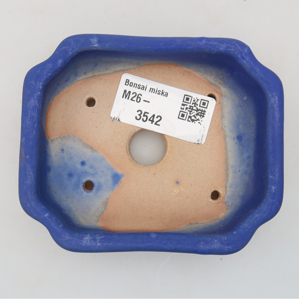 Bonsaischale aus Keramik 10 x 8 x 2,5 cm, Farbe blau