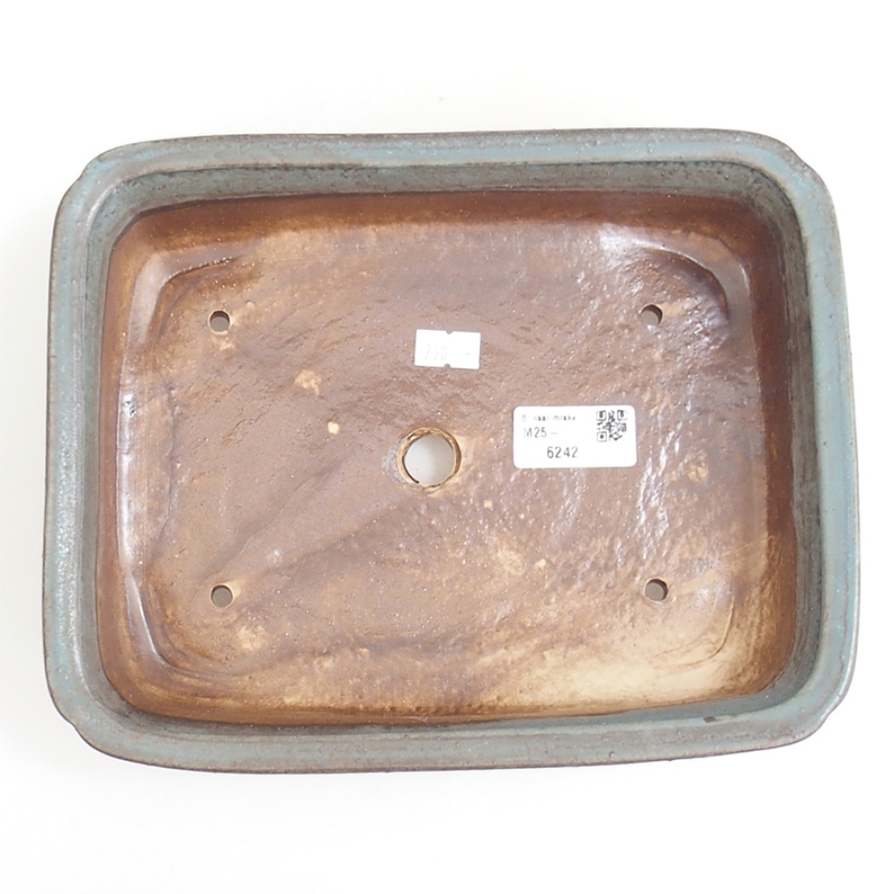 Bonsaischale aus Keramik 24,5 x 19 x 7 cm, Farbe blau