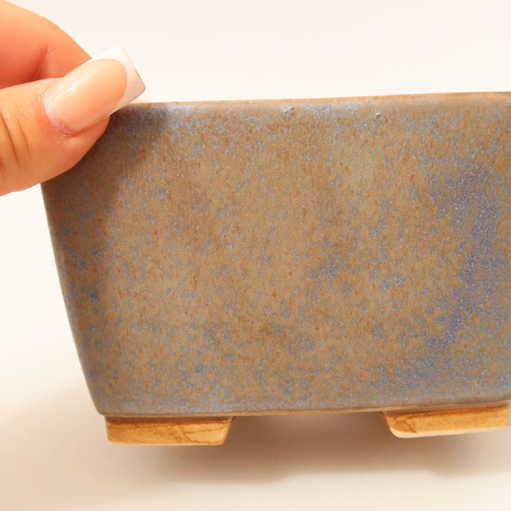 Keramik-Bonsai-Schale 13 x 13 x 8 cm, Farbe: Blau
