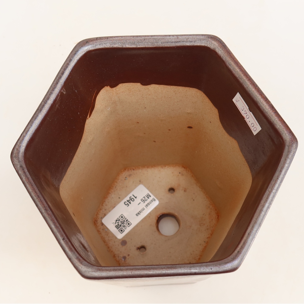 Keramik-Bonsai-Schale 13 x 12 x 17 cm, metallfarben