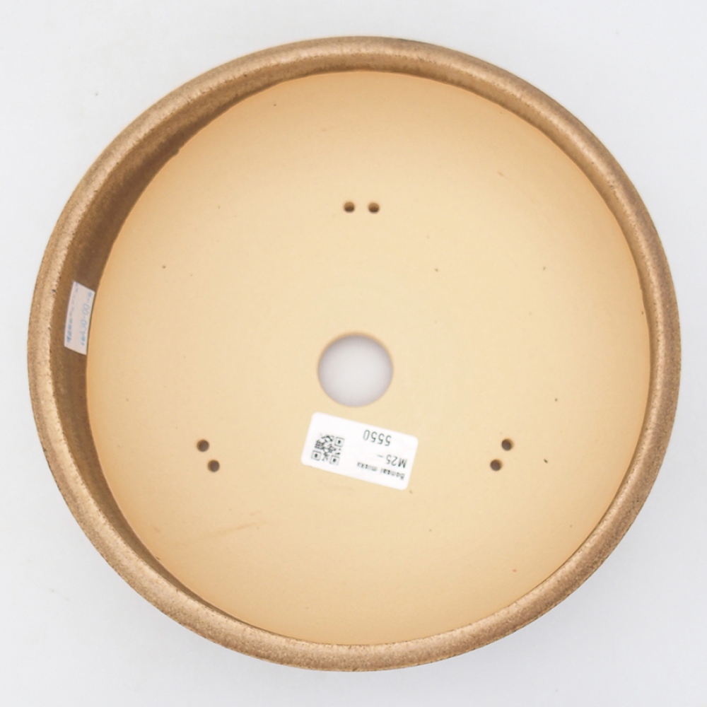 Keramik-Bonsaischale 21,5 x 21,5 x 7 cm, Farbe braun
