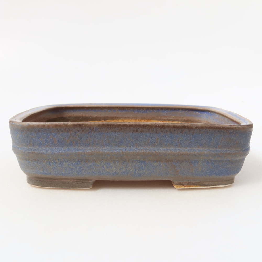 Keramik-Bonsai-Schale 17,5 x 13,5 x 4,5 cm, Farbe: Blau