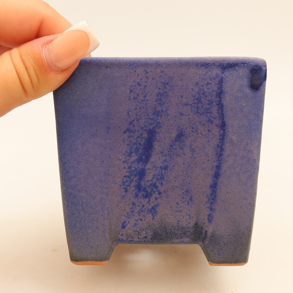 Keramik-Bonsai-Schale 9 x 9 x 8,5 cm, Farbe: blau