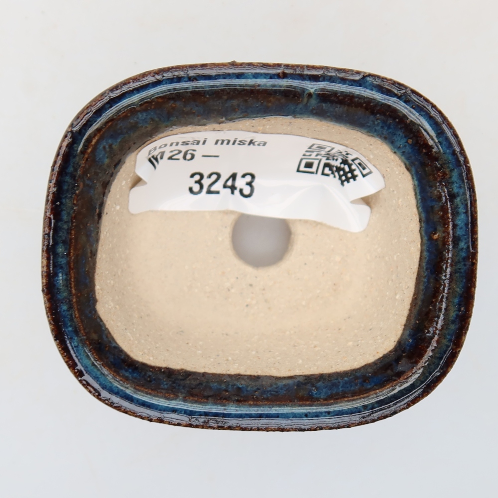 Keramik-Bonsai-Schale 6 x 5 x 3,5 cm, Farbe: blau