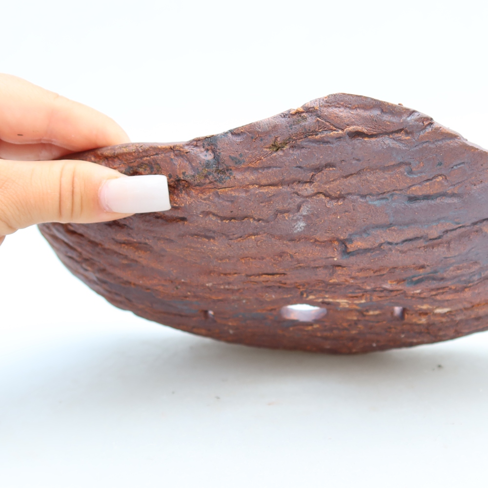 Keramikschale  27 x 18,5 x 5 cm, Farbe: braun