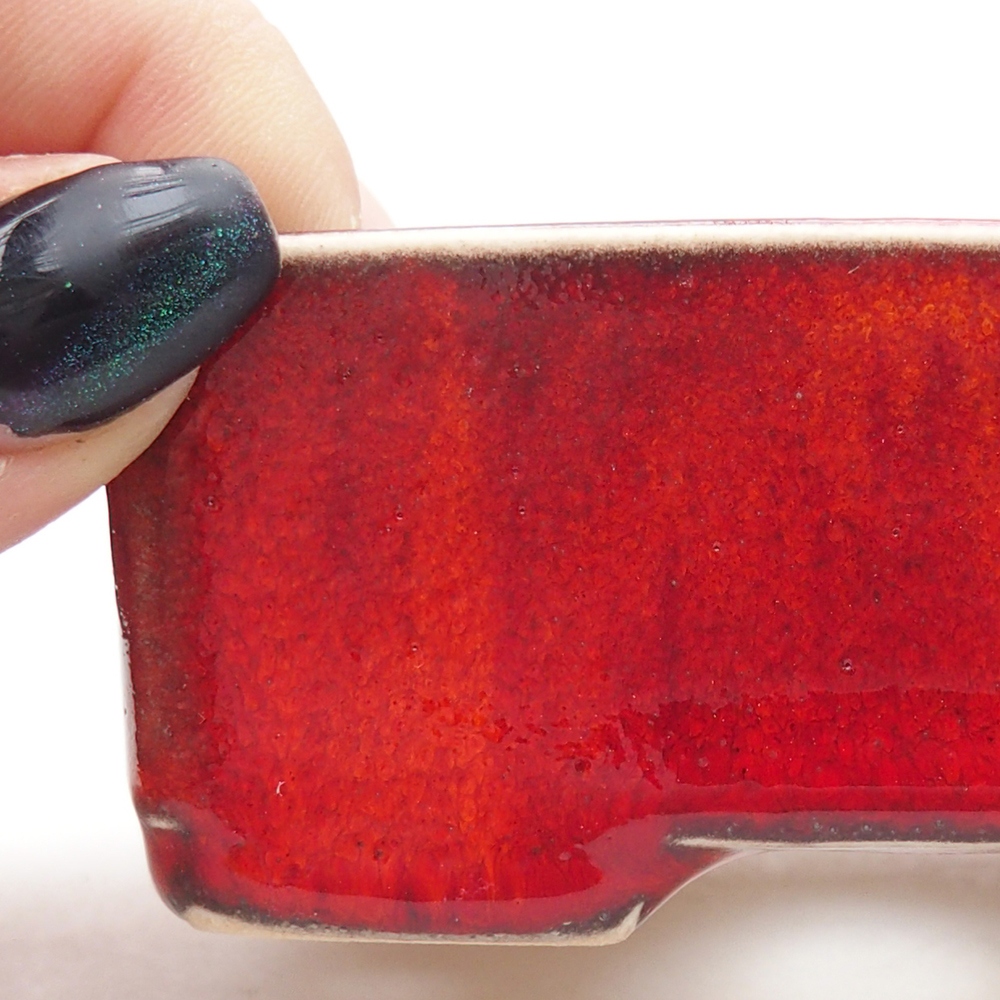Mini-Bonsaischale 9 x 7,5 x 3,5 cm, Farbe rot