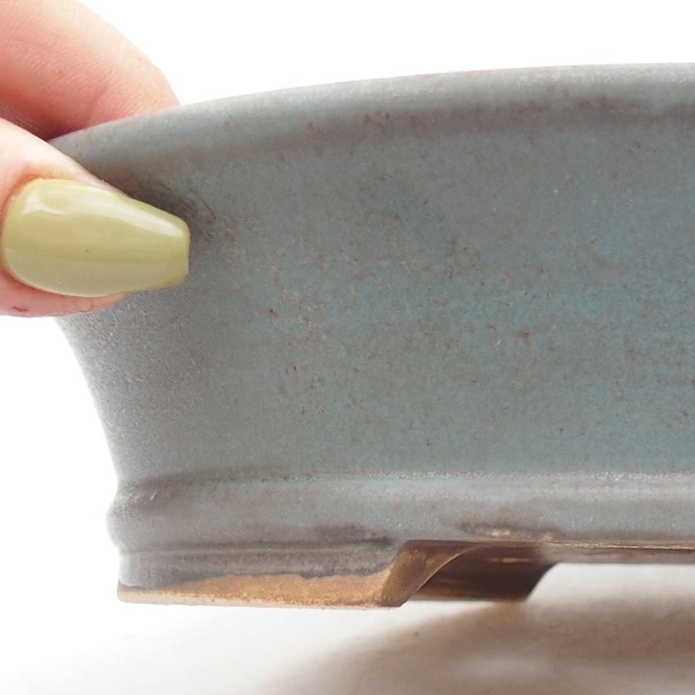 Keramik-Bonsaischale 18 x 16 x 4,5 cm, Farbe blau