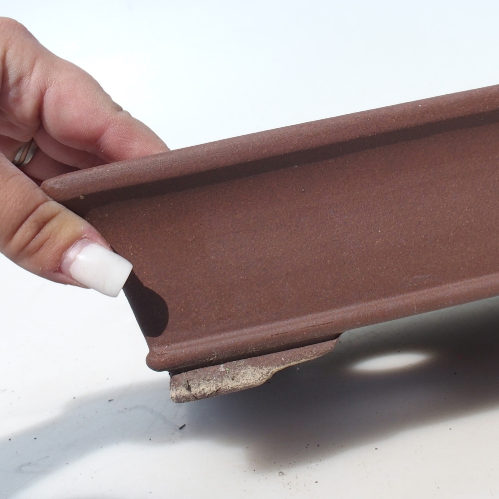 Bonsaischale 30 x 24 x 7 cm Birke braun