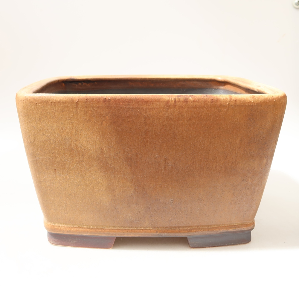 Keramik-Bonsai-Schale 26,5 x 26,5 x 15,5 cm, Farbe: braun