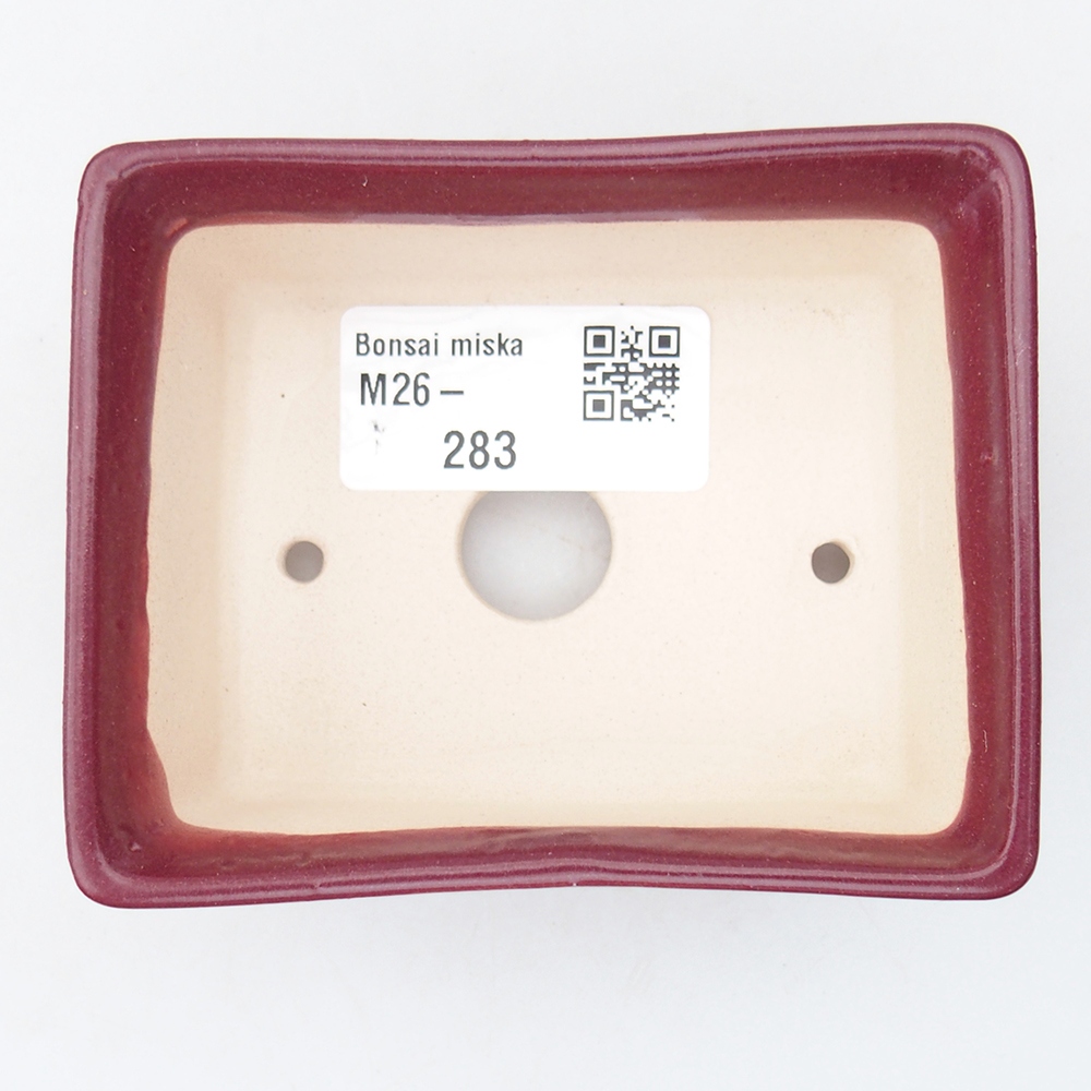 Mini-Bonsaischale 9 x 7 x 4 cm, bordeauxrot