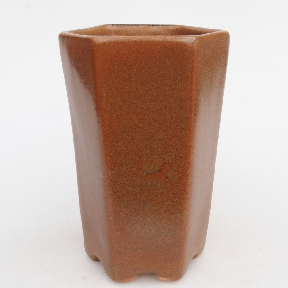 Bonsaischale aus Keramik 10 x 8,5 x 14,5 cm, braun