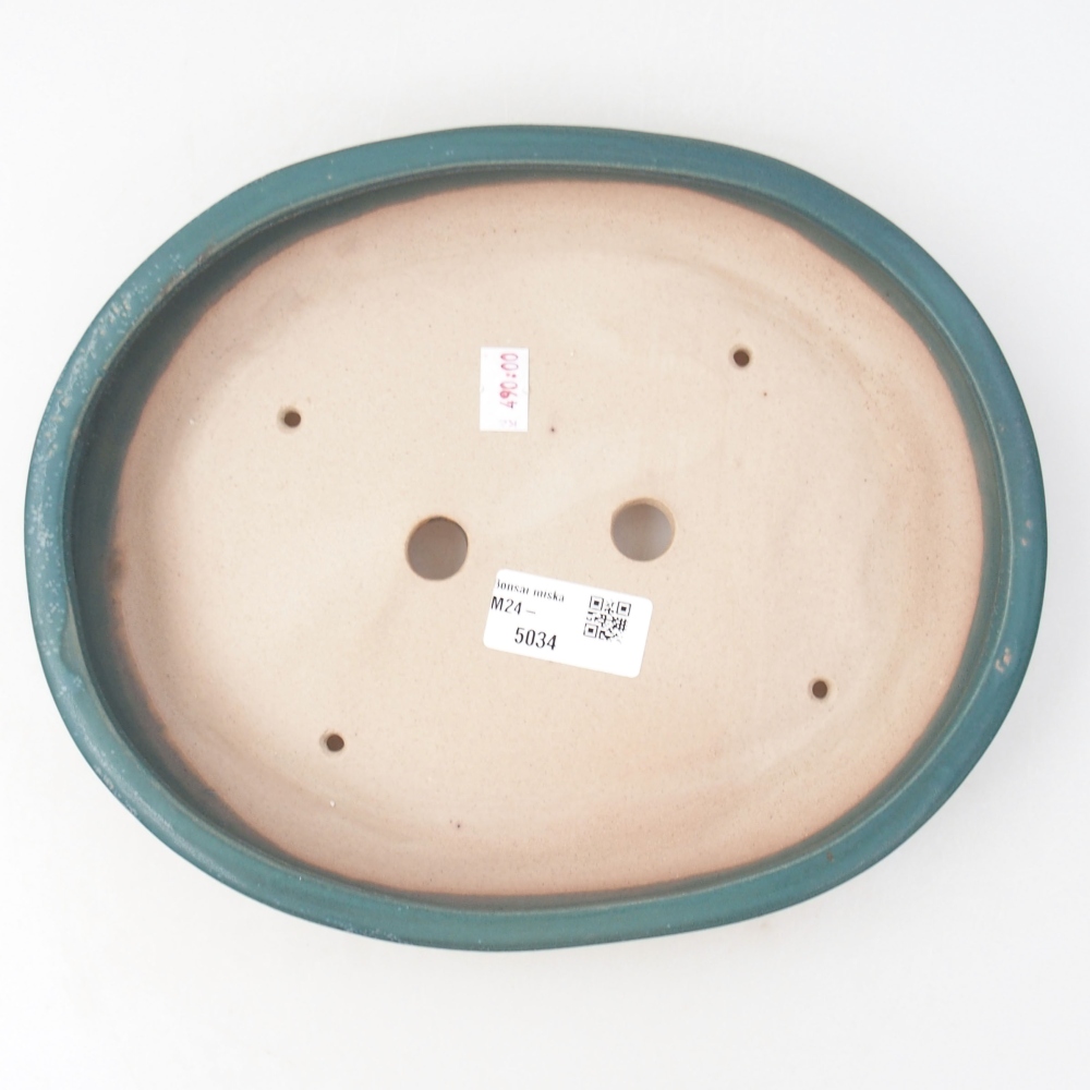 Keramik-Bonsaischale 24,5 x 20 x 4 cm, Farbe blau
