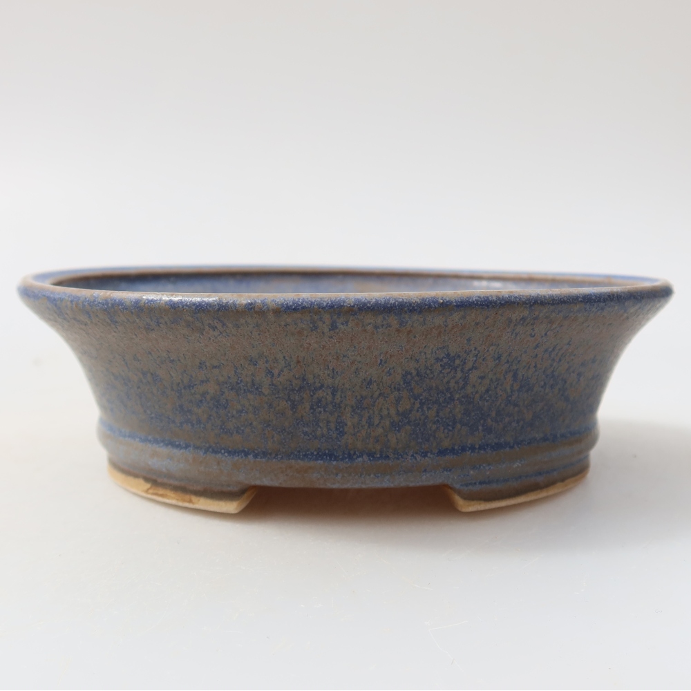 Bonsaischale aus Keramik 12,5 x 11,5 x 4 cm, Farbe blau