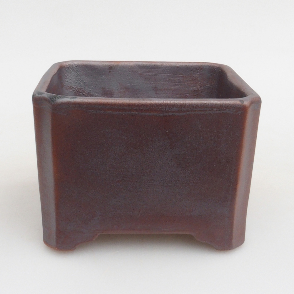 Keramik-Bonsaischale 9,5 x 9,5 x 7 cm, Farbe metalische