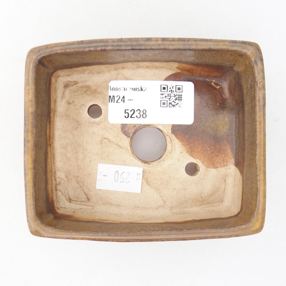 Bonsaischale aus Keramik 10 x 8,5 x 4 cm, Farbe braun