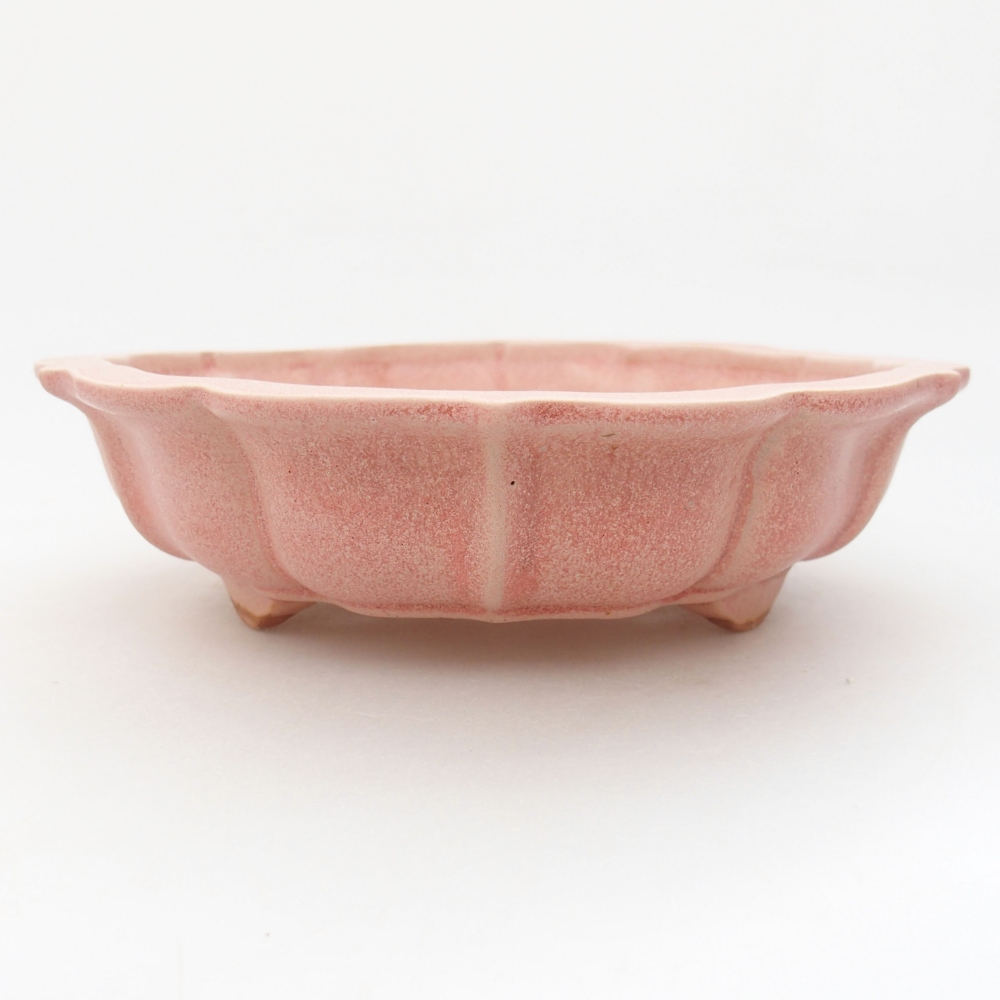 Keramik-Bonsaischale 18 x 18 x 5 cm, Farbe rosa